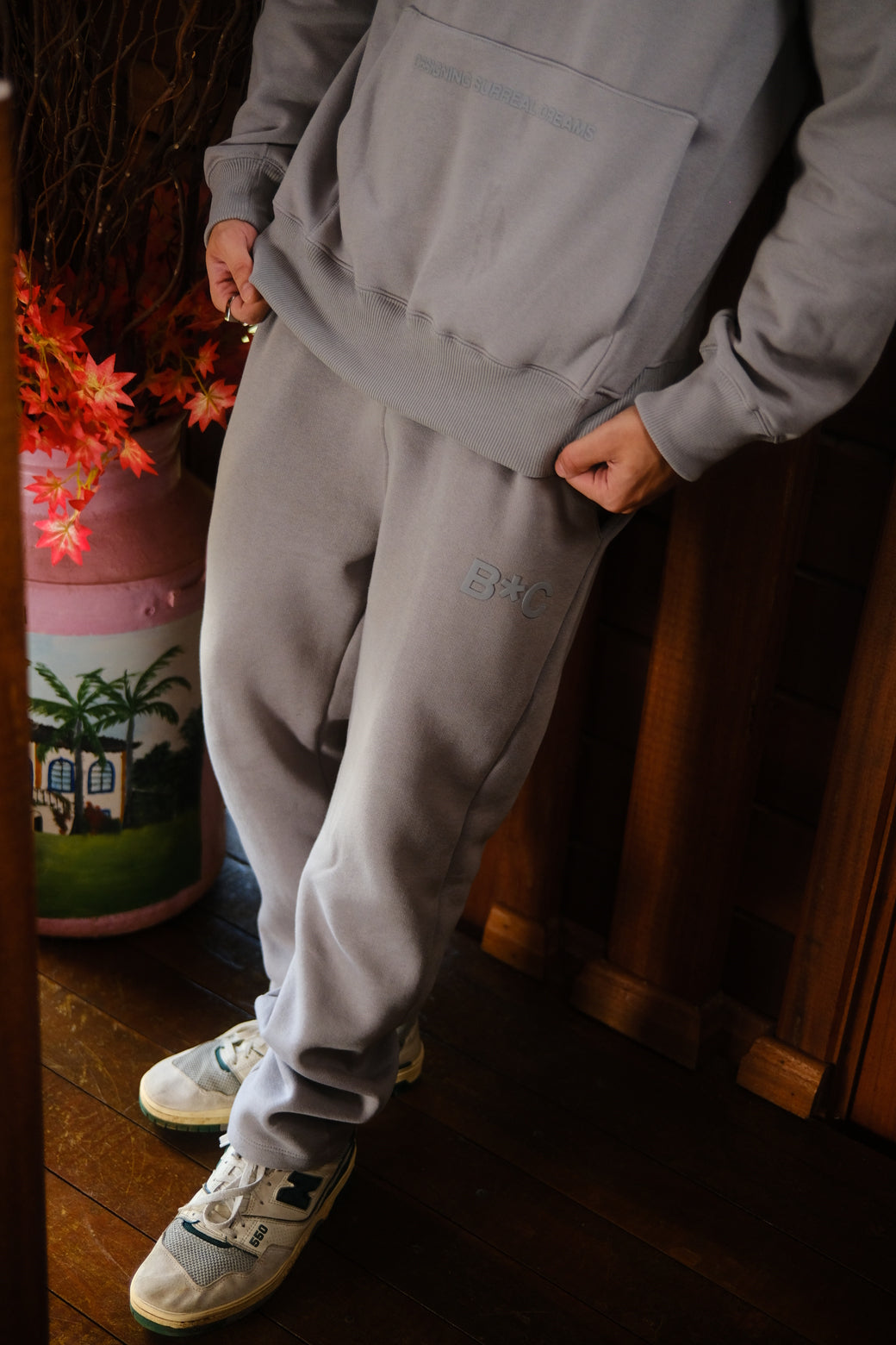 CALÇA DE MOLETOM CINZA