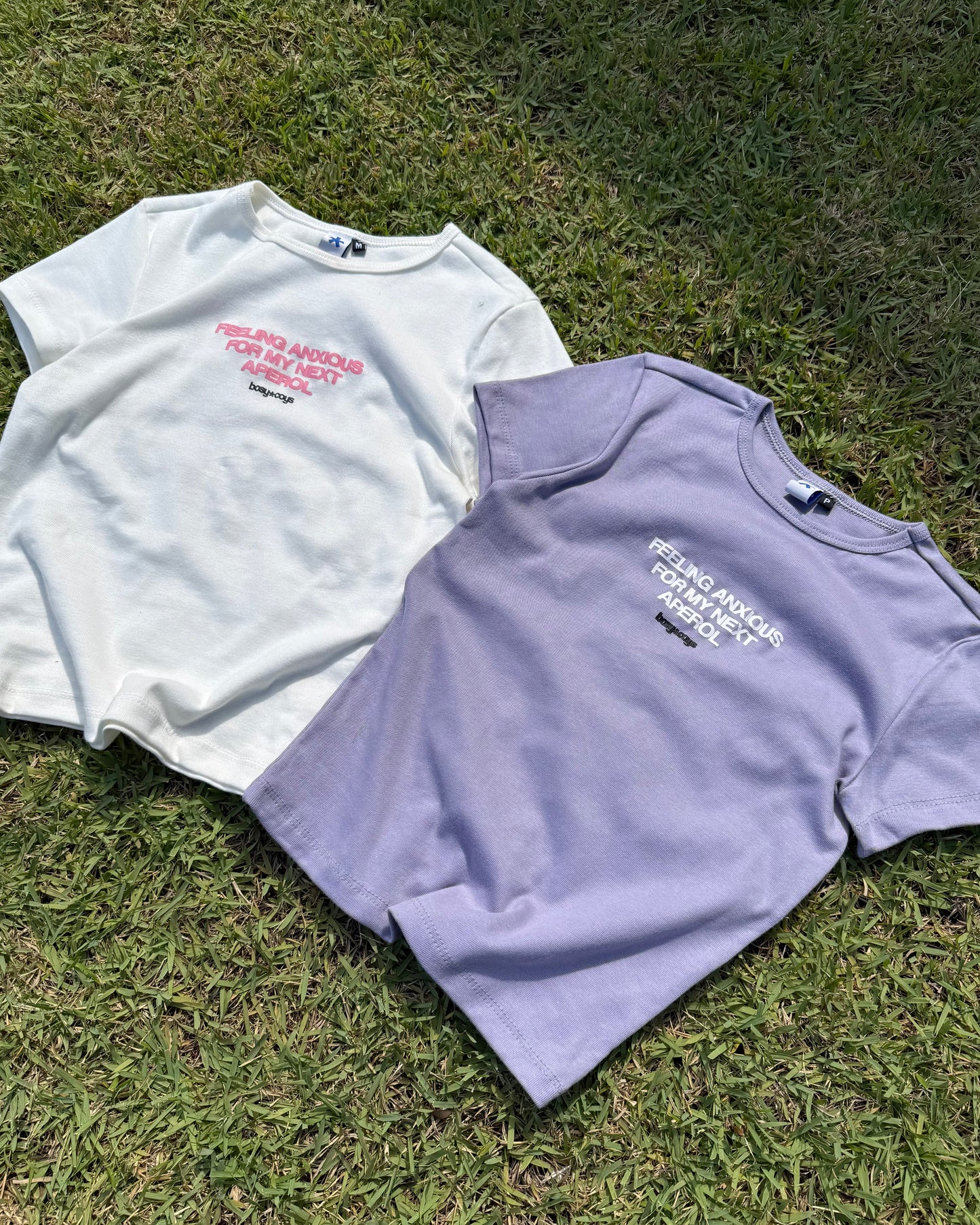 APEROL - BABY TEE OFF WHITE