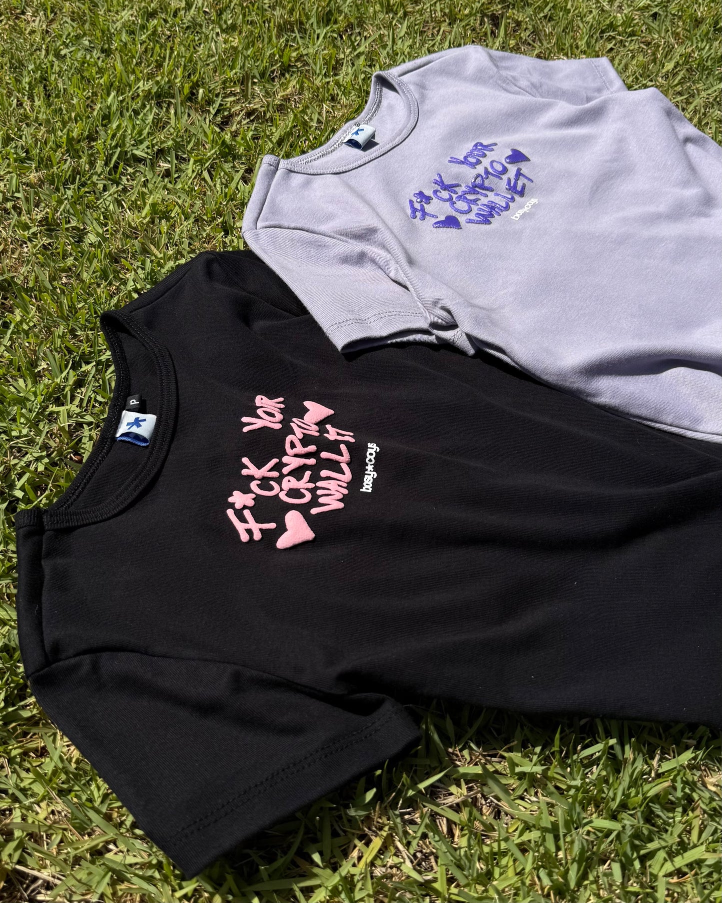 F*CK CRYPTO - BABY TEE PRETA