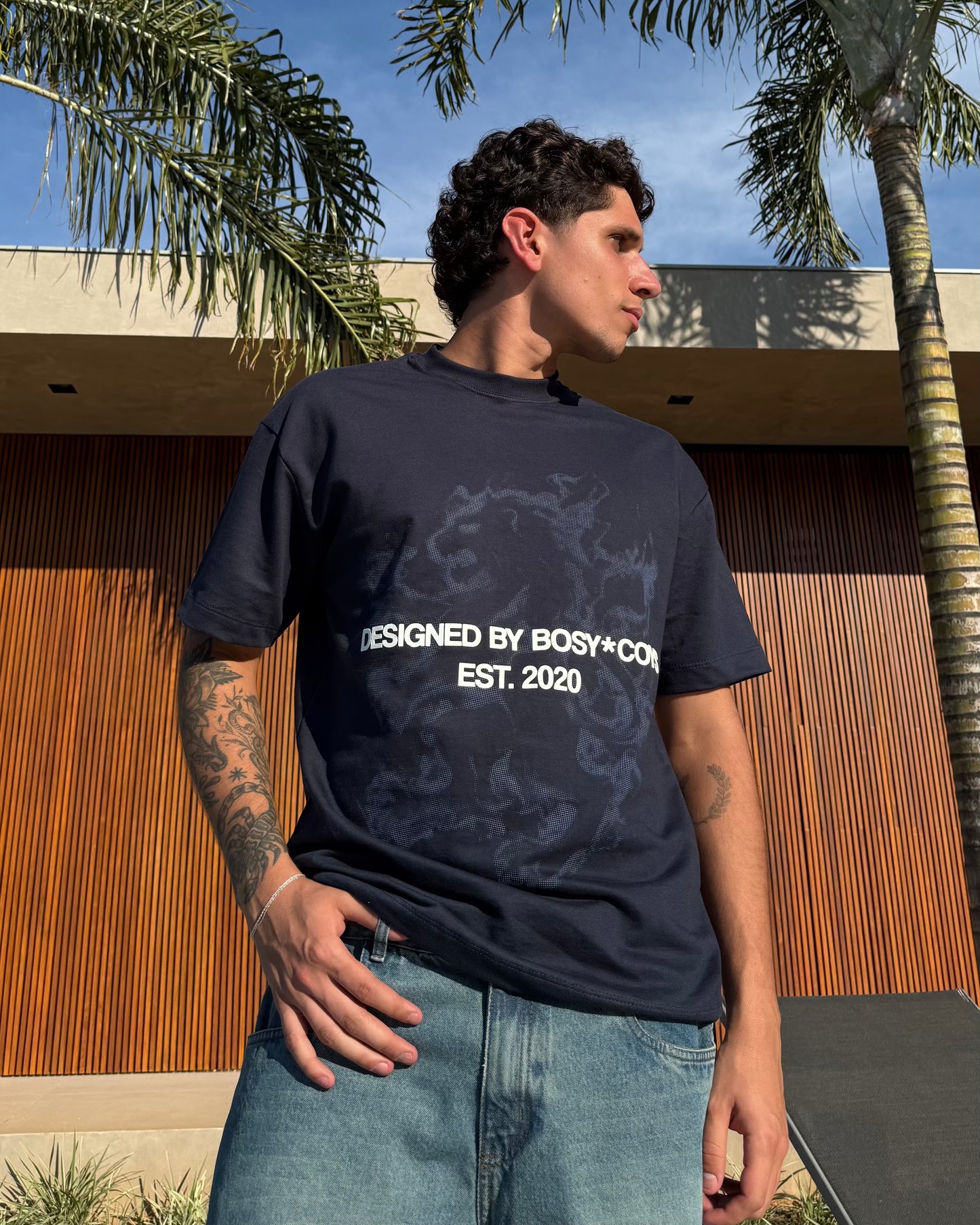 LYON - CAMISETA MARINHO