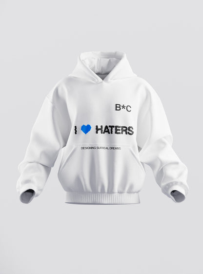 I LOVE HATERS - MOLETOM OFF WHITE